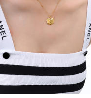 Encanto Metal chapado en oro , joyería de moda, colgante de abrazo de corazón de acero inoxidable,Collar de amor de , cadena hasta la clavícula, collar de Color dorado de 18 quilates para mujer, regalo de joyería de moda - details 3