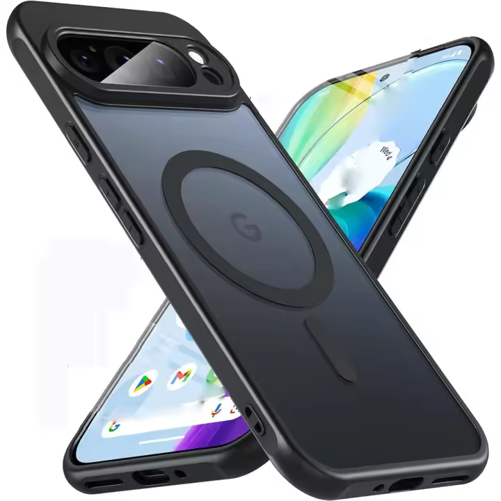Funda de teléfono magnética para Google pixel 9 Pro XL 8 8a 7a silicona mate antichocolate carga compatible con Google - 1