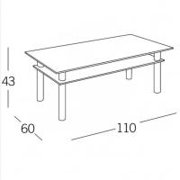 Mesa de Centro Rectangular HOGARDECORA en Cristal Templado Negro y Estructura de Acero Plata - details 0
