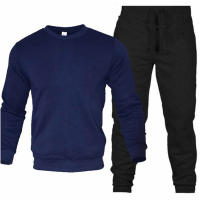 Conjunto Deportivo Para Hombre Con Cuello En O 2 Piezas Sudadera Con Capucha Y Pantalones Con Cierre Elástico Traje De Correr Casual De Poliéster Para Otoño E Invierno - details 14