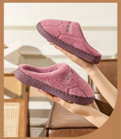 Zapatillas De Invierno Unisex Algodón Tacones Plano Antideslizantes Para Hombre Y Mujer Pantuflas De Plush Cálidas Para El Hogar Pareja - details 21