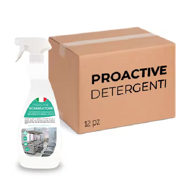 Caja de 12 piezas de detergente desengrasante higienizante hydroalcoholólico ProActive 750 ml - 1