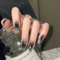 24 PCs Uñas Postizas Francas Minimalistas Con Luna Larga Y 1 Jelly Y 1 Archivo De Uñas Material Acrílico Estilo Francés - details 0