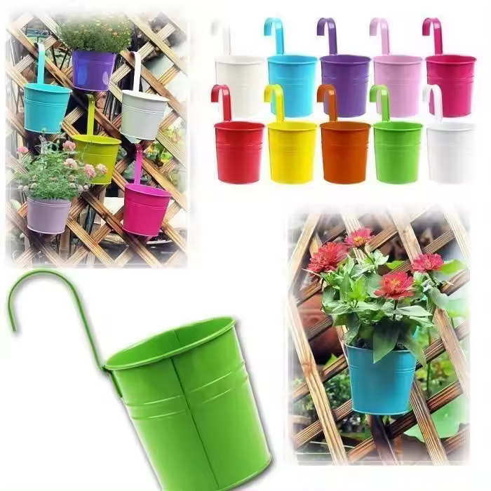 Juego de 10 metas colgantes de metal y hierro - 10 Colores-Decoración para el hogar, El Jardín y el Balcón - 1