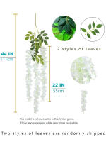 12pcs Guirnalda De Flores Artificiales De Wisteria Colgante Vinatera De Seda Para Decoración De Hogar Y Bodas Exterior - details 15