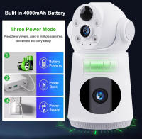 Cámara IP 4K 8MP Con Doble Lente Y Pantalla Batería De Bajo Consumo Monitor De Bebé Detección Humana Visión Nocturna Seguridad - details 2