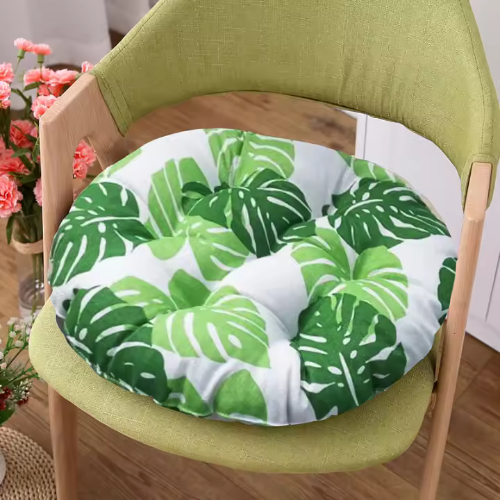 2 cojines redondos acolchados para asiento, ideales para interiores, exteriores, jardines, patios, cocinas y oficinas. - 1