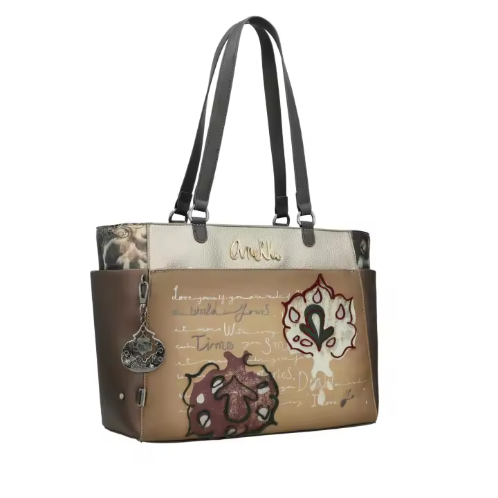 Bolso grande de hombro Manifesto - Anekke Real - Dos asas largas de hombro - Compartimento principal con cierre de cremallera - Dos bolsillos laterales - Bolsillo frontal y trasero con cremallera - Ref. 41712-216 - Mide 41 x 26 x 15 cm - 1