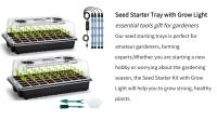 Juego De 2 Bandejas Para Germinación De Semillas Con Kit De Inicio De Semillas 80 Células Y 4 Luces De Crecimiento LED Con Temporizador Inteligente - details 1