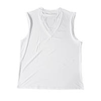 Chaleco Sin Mangas Para Hombre De Color Sólido Con Cuello En V Transpirable Y Casual Adecuado Para Fitness Y Deportes - details 17