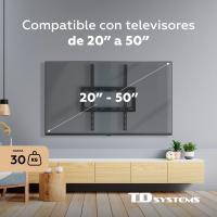 Soporte de TV pared inclinable de bajo perfil para pantallas de 20 a 50 pulgadas. VESA máximo de 400 x 400 mm - TD Systems P30X25T44 - details 1