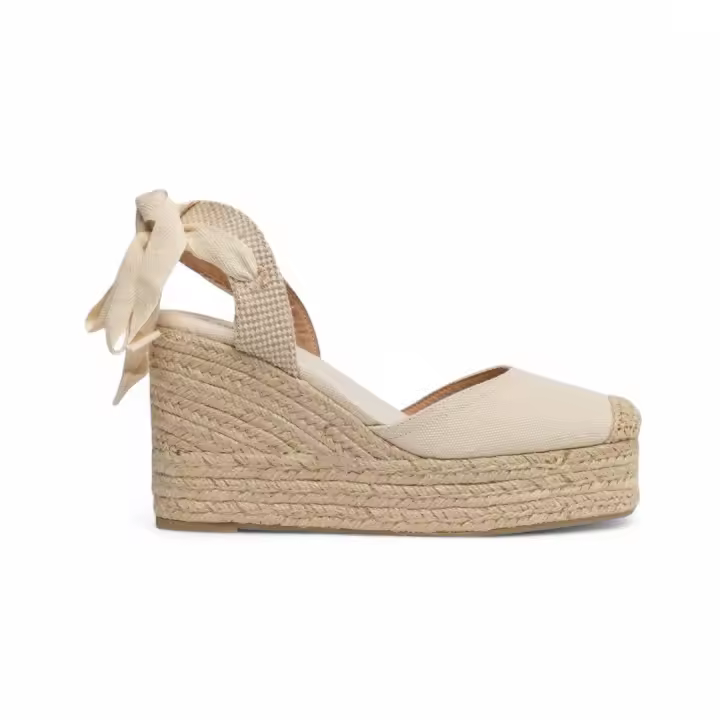 sandalias cuñas mujer cinta al tobillo punta cerrada planta acolchada cómodas y ligeras verano 2025 tendencia altamoda - 1