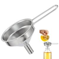 Funel Mini De Acero Inoxidable Para Cocina Con Mango Estable Amplio Bocina Herramientas De Cocina Para Líquidos Y Aceites - details 3