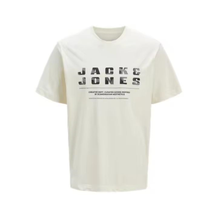Camiseta JACK & JONES JCORECHARGE FRONT BRANDING TEE CREW NECK 12274716 Bco Blanco - 1