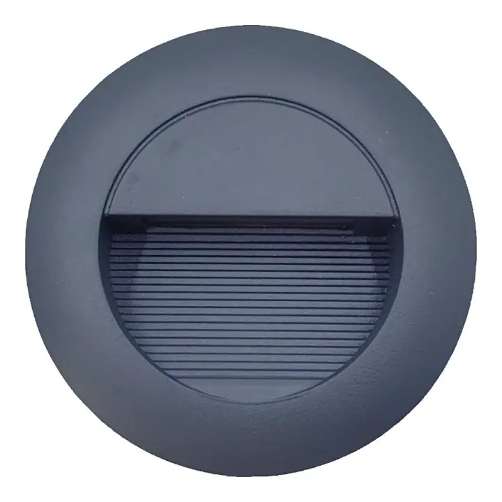 LED7 Baliza Exterior 3W Empotrable Gris Redondo CCT 3 TONOS DE LUZ / CCT-WL85R-SI - 1