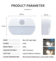 Lámpara Nocturna LED Para Interior Con Sensor De Movimiento Luz De Noche Almacenable En Batería Para Pasillo Escalera Baño Armario Dormitorio - details 6