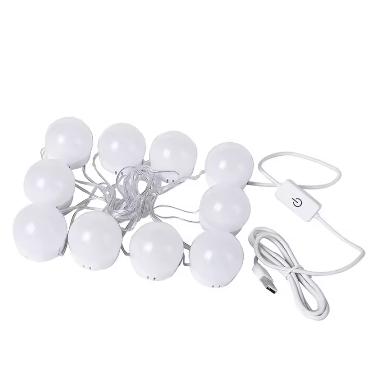 14 bulbos LED Dimmable, Espejo cosmético del maquillaje grande con la carga por USB (only bulbos) bulbos del espejo de vanidad de 70X55 Cmhollywood Con La Luz de 3 colores - 1