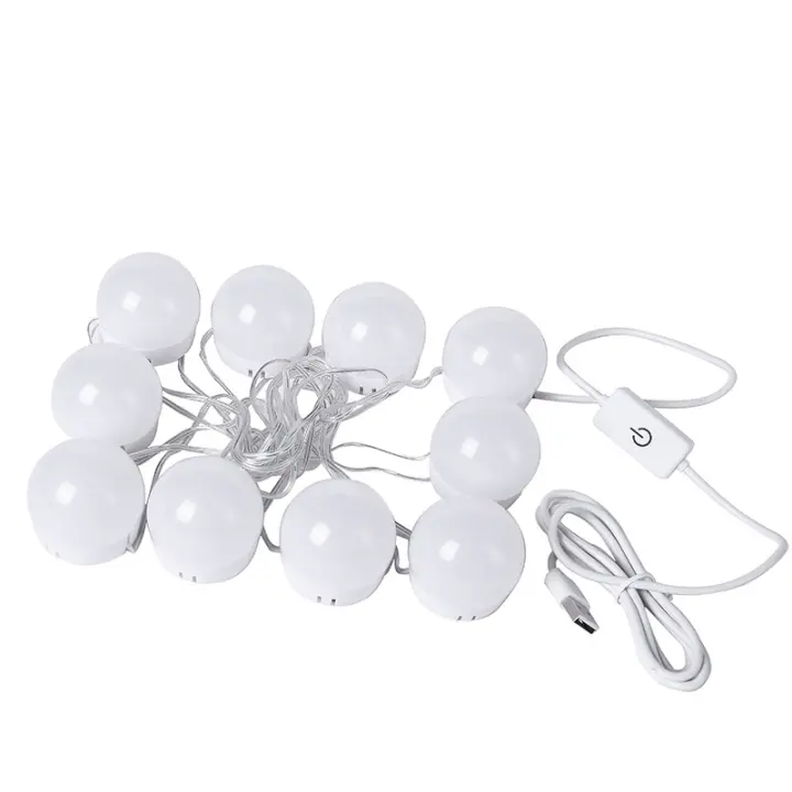 14 bulbos LED Dimmable, Espejo cosmético del maquillaje grande con la carga por USB (only bulbos) bulbos del espejo de vanidad de 70X55 Cmhollywood Con La Luz de 3 colores - 1