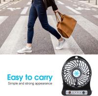 EasySpeed Miniventilador Portatil, Inalámbrico Batería Recargable, Ventilador Pequeño Sobremesa, 3 Velocidades - details 3