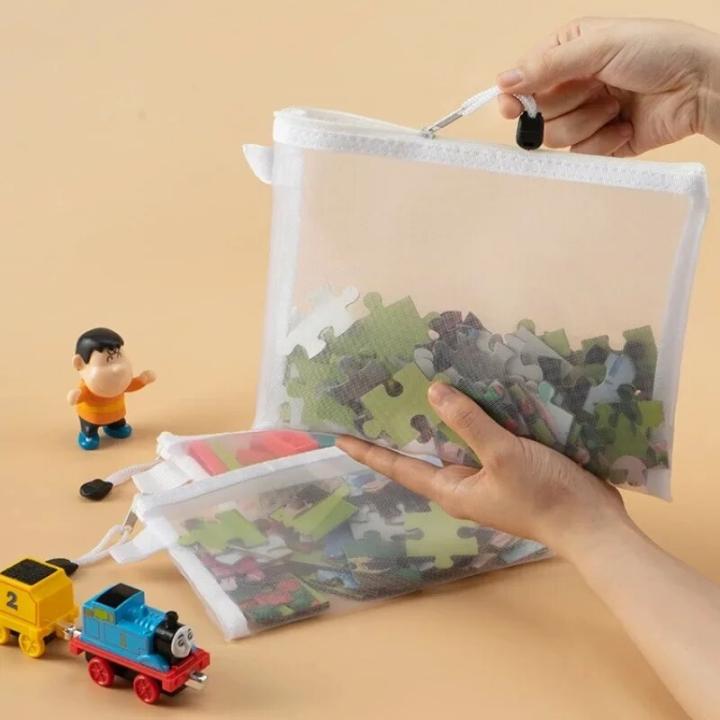 Bolsa De Almacenamiento Para Juguetes Y Bloques De Construcción Malla Con Cierre Transparente Y Zipper Para Niños