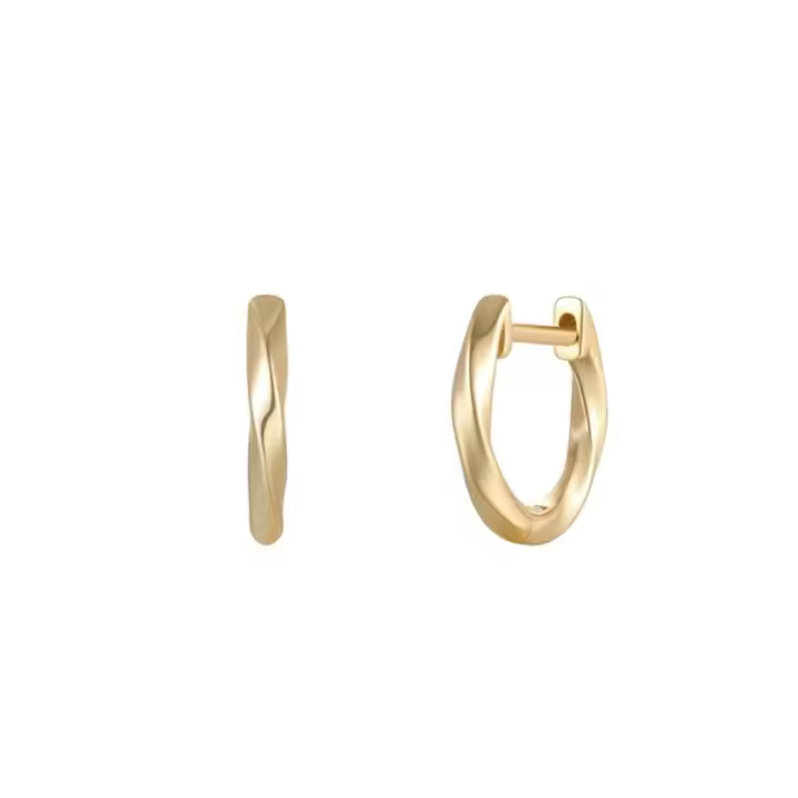 Pendientes de Aro Trenzados para Mujer, Dorado, 2x13 mm, Ref: CHP158CRIP010F - 1