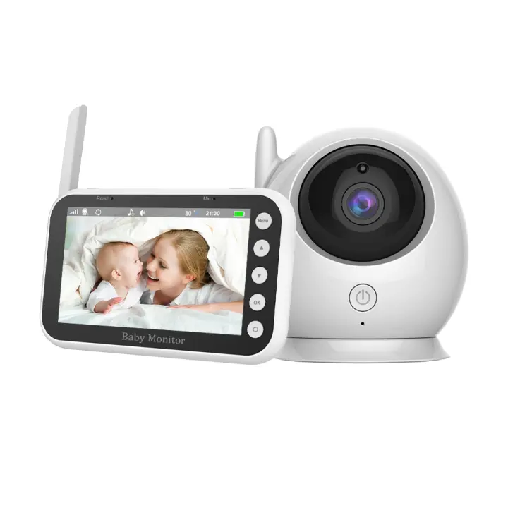 Monitor De Bebé Con Cámara Y Audio Bidireccional 4.3 Pulgadas Batería De 2000mAh Visión Nocturna Automática Seguridad Infantil - 1