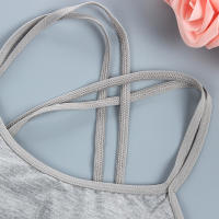 3PCS Deportiva Para Niñas Prenda Interior De Algodón Transpirable Con Tirantes Cruzados Estilo Diario Adecuado Para Entrenamiento Y Fitness - details 13