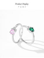 Zenyth-Anillo Romántico de Plata de Ley 925 with surrounded Pink para Mujer, Regalo de joyería de Aniversario del Día de San Valentín - details 5