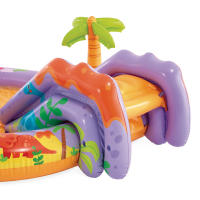 INTEX - Centro de juegos acuático Dino Park, hinchable con tobogán acolchado, rociador de agua y juegos interactivos, 201x157x69 cm, capacidad 159 L, para niños desde 2 años, fabricado de vinilo resistente, incluye parche reparación - details 6