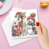 12pcs Tarjetas De Navidad Con Pintura De Diamantes DIY Bordado De Diamantes Con Sobres Set De Tarjetas De Fiestas Regalo De Navidad - details 2