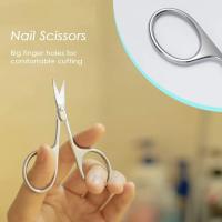 Tijeras De Manicura Profesional De Acero Inoxidable Para Corte De Cutícula Y Apariencia Estética Uso En Ojos Pestañas Nariz Cabello Facial Pelo De Cejas Y Pelo De Boca - details 4