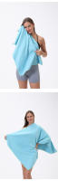 Toalla deportiva de polar de doble cara de secado rápido, ligera y de lujo, ideal para secar el sudor en el gimnasio o en el yoga. - details 4