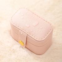Estuche pequeño de cuero PU para joyería de viaje, Mini Caja de almacenamiento de anillos, joyero portáthil, organizer - details 4