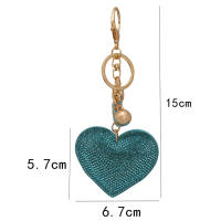 Llavero De Corazón De Cuero Con Borla Y Diamantes Para Mujeres Y Niñas Accesorios Para Bolso Y Mochila Llavero Clásico De Forma De Corazón - details 13
