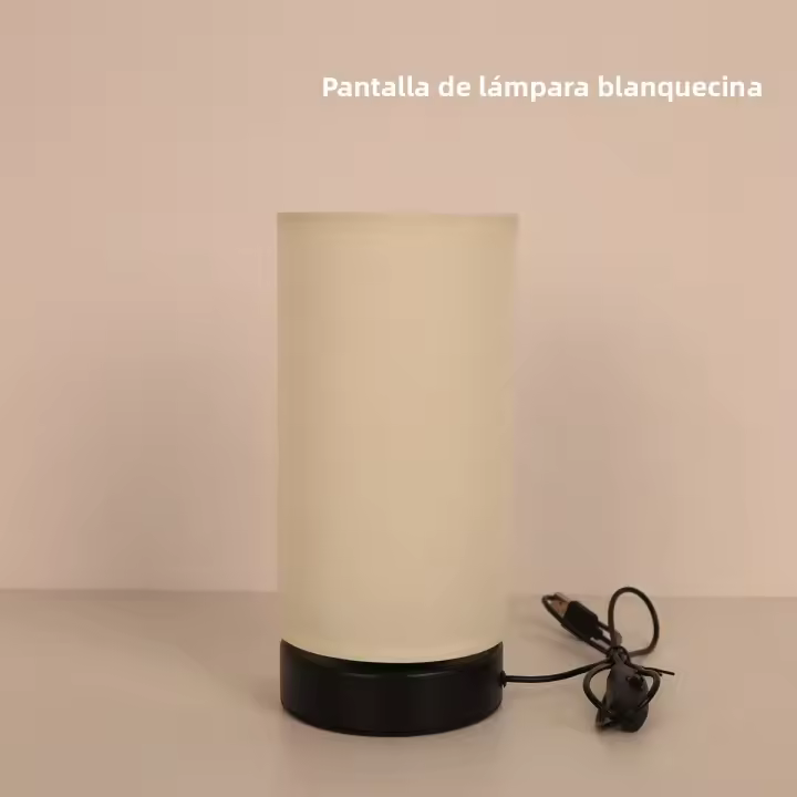 Lámpara De Escritorio Minimalista Moderna Con Luz Cálida De TelaInterruptor USB Para DormitorioAmbiente De Sala Y Estudio - 1
