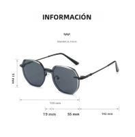 Gafas De Sol Removibles Para Hombres Y Mujeres Hexagonales Con Lentes Anti Luz Azul Para Computadora Gafas De Sol Rectangular Para Adultos - details 6