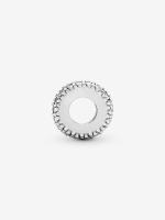 Pandora - Charm espaciador con Brill transparente-Plata de ley - details 1