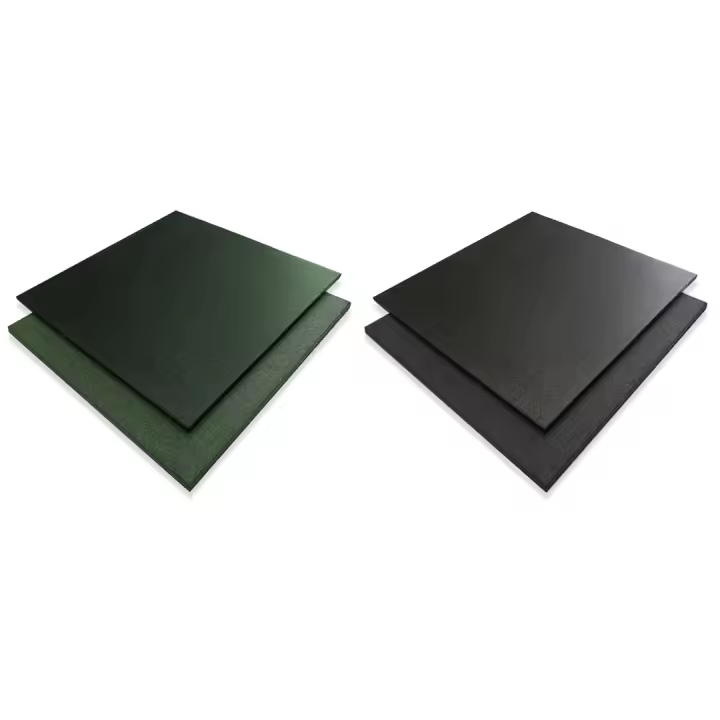 Loseta de Caucho 1x1x15mm Negro Verde Pack 20 - Protección Contra Caídas - Fácil Instalación - 1