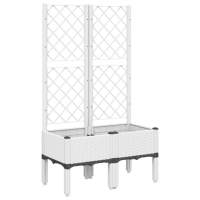 vidaXL Jardinera con enrejado PP 80x40x142 cm Color Gris,  Gris claro,  Negro y mas - details 0