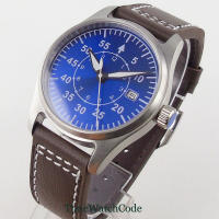 Reloj De Hombre Automático Tandorio NH35A 39mm 200m Impermeable Con Fecha Cristal De Zafiro Correa De Cuero Y Goma Luminoso - details 0