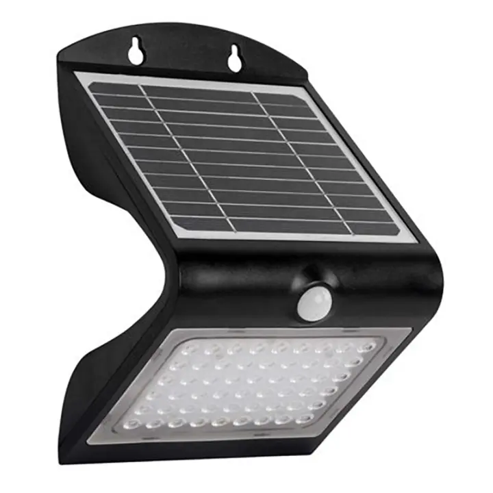Elbat Aplique Led Solar Doble Iluminacion 4W - 500LM - Luz Fria 6000K - Luz Calidad 3000K - Sensor de Movimiento - 1