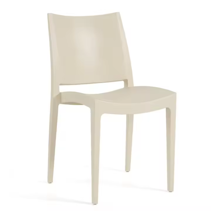 Silla BEYBE, apilable,  polipropileno beige - 1