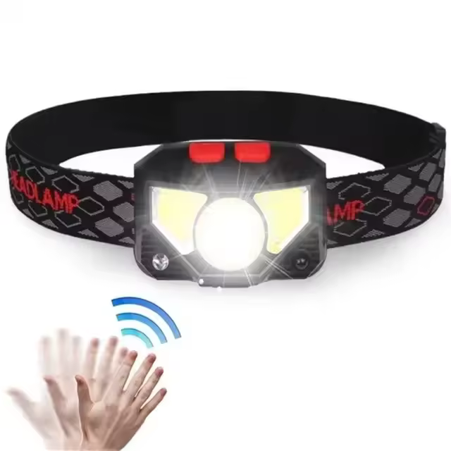 Lámpara Frontal Portátil Con Sensor De Movimiento Y Luz Fuerte De 9 LEDs Recargable USB Impermeable Para Camping Y Pesca - 1