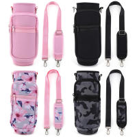 Funda De Botella De Agua Portátil 1000ML Antideslizante Con Correa Ajustable Funda De Botella De Deporte Material Neopreno Color Variado - details 0