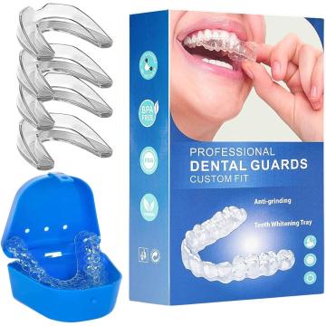 Protector Bucal De Silicona Ajustable - Para Bruxismo Y Anti-Ronquidos - Uso Nocturno Y Deportivo - Color Azul