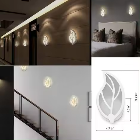 Aplique de pared de 10 W, luz led moderna y sencilla para interiores, para escaleras, pasillos, dormitorios, salas de estar, luz de noche (luz cálida) - 1