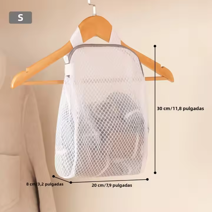 Bolsa De Ropa Con Malla De Panal Y Cierre Para Lavandería Organizador Multifuncional De Ropa Para Dormitorio Y Baño Con Montaje En La Pared Material De Poliéster - 1