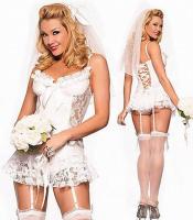 Disfraz de novia sexy  Vestido de novia de fantasía para mujer  marca generica - details 1