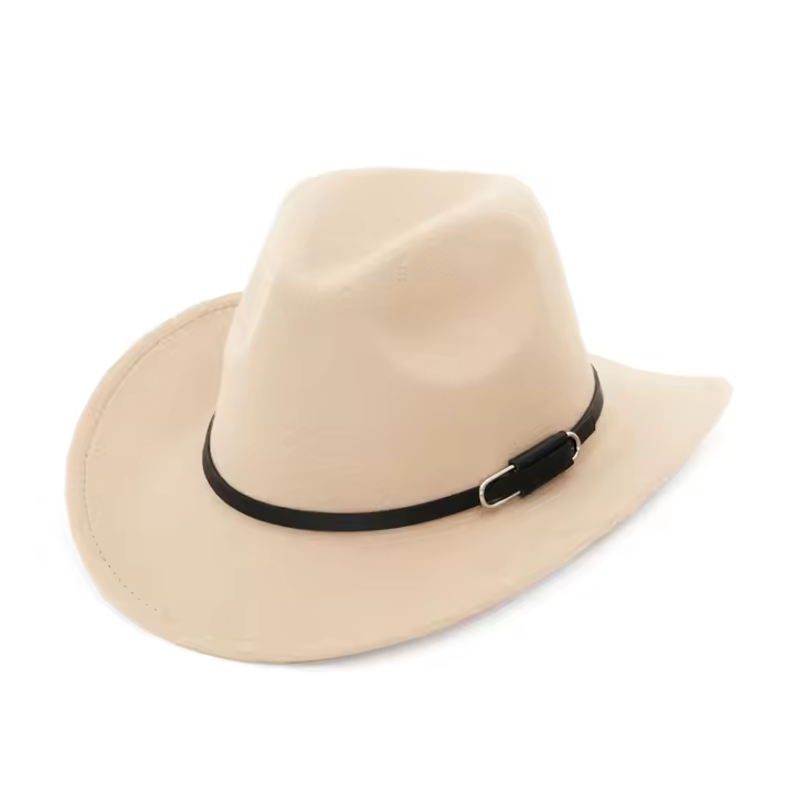 Sombrero De Vaquero Occidental Para Hombres Y Mujeres Amplio Para Otoño Invierno Estilo Cowgirl Fedora Casual Material COTON Y POLYESTER - 1