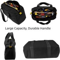Bolsa De Herramientas De 12 Pulgadas Con Bocadillo Ancho Bolsa De Algodón Oxford Para Hombres Organizador De Herramientas De Alta Resistencia - details 1